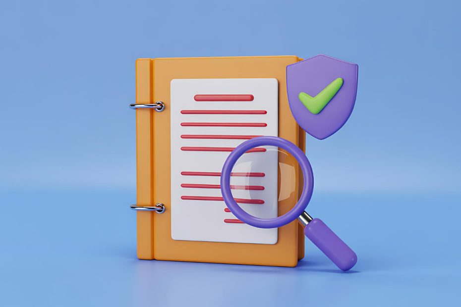 Audit document with magnifier representing event tracking QA validation
